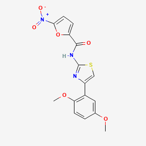 molecular formula C16H13N3O6S B2496049 N-[4-(2,5-dimethoxyphenyl)-1,3-thiazol-2-yl]-5-nitrofuran-2-carboxamide CAS No. 681231-73-2