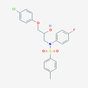 molecular formula C22H21ClFNO4S B2496080 N-(3-(4-chlorophenoxy)-2-hydroxypropyl)-N-(4-fluorophenyl)-4-methylbenzenesulfonamide CAS No. 1040643-20-6
