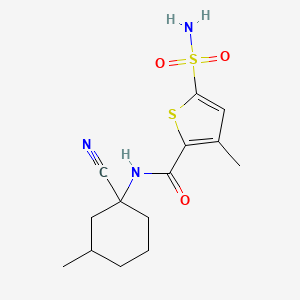 N-(1-cyano-3-methylcyclohexyl)-3-methyl-5-sulfamoylthiophene-2-carboxamide