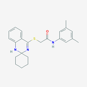 N-(3,5-dimethylphenyl)-2-{1'H-spiro[cyclohexane-1,2'-quinazoline]sulfanyl}acetamide