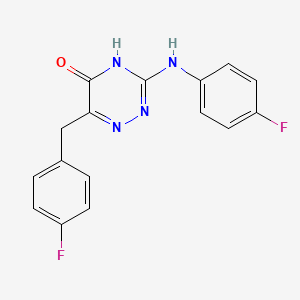 6-(4-fluorobenzyl)-3-((4-fluorophenyl)amino)-1,2,4-triazin-5(4H)-one
