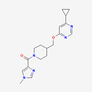 (4-(((6-cyclopropylpyrimidin-4-yl)oxy)methyl)piperidin-1-yl)(1-methyl-1H-imidazol-4-yl)methanone