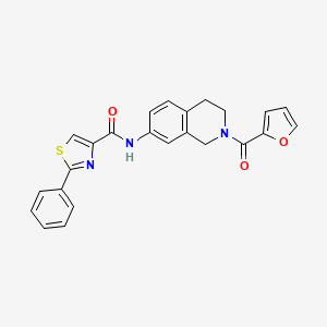 N-(2-(furan-2-carbonyl)-1,2,3,4-tetrahydroisoquinolin-7-yl)-2-phenylthiazole-4-carboxamide
