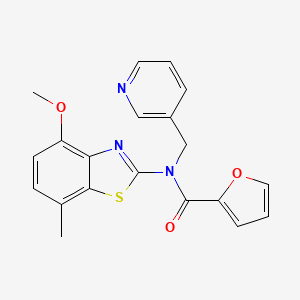 N-(4-methoxy-7-methylbenzo[d]thiazol-2-yl)-N-(pyridin-3-ylmethyl)furan-2-carboxamide
