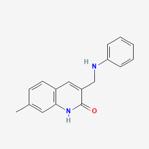 3-(anilinomethyl)-7-methylquinolin-2(1H)-one