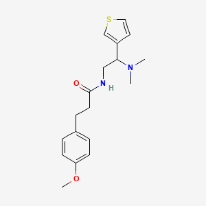 molecular formula C18H24N2O2S B2496291 N-(2-(dimethylamino)-2-(thiophen-3-yl)ethyl)-3-(4-methoxyphenyl)propanamide CAS No. 946199-01-5