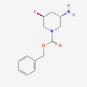 molecular formula C13H17FN2O2 B2496299 benzyl (3S,5S)-3-amino-5-fluoropiperidine-1-carboxylate CAS No. 1932350-85-0