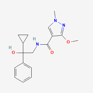 molecular formula C17H21N3O3 B2496308 N-(2-cyclopropyl-2-hydroxy-2-phenylethyl)-3-methoxy-1-methyl-1H-pyrazole-4-carboxamide CAS No. 1421455-41-5