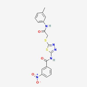 3-nitro-N-(5-((2-oxo-2-(m-tolylamino)ethyl)thio)-1,3,4-thiadiazol-2-yl)benzamide