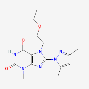 8-(3,5-dimethyl-1H-pyrazol-1-yl)-7-(2-ethoxyethyl)-3-methyl-1H-purine-2,6(3H,7H)-dione