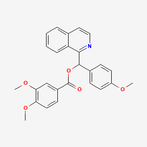 Isoquinolin-1-yl(4-methoxyphenyl)methyl 3,4-dimethoxybenzoate