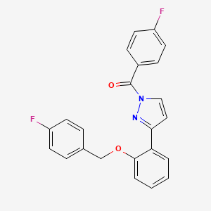(3-{2-[(4-fluorobenzyl)oxy]phenyl}-1H-pyrazol-1-yl)(4-fluorophenyl)methanone