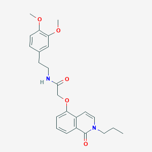 molecular formula C24H28N2O5 B2496360 N-[2-(3,4-dimethoxyphenyl)ethyl]-2-[(1-oxo-2-propyl-1,2-dihydroisoquinolin-5-yl)oxy]acetamide CAS No. 898431-10-2
