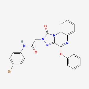 molecular formula C23H16BrN5O3 B2496366 N-(4-bromophenyl)-2-(1-oxo-4-phenoxy[1,2,4]triazolo[4,3-a]quinoxalin-2(1H)-yl)acetamide CAS No. 1215600-23-9