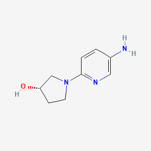 molecular formula C9H13N3O B2496373 (S)-1-(5-Aminopyridin-2-yl)pyrrolidin-3-ol CAS No. 939376-61-1