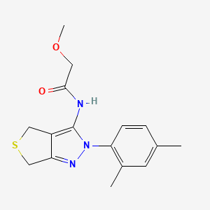 molecular formula C16H19N3O2S B2496406 N-[2-(2,4-dimethylphenyl)-2H,4H,6H-thieno[3,4-c]pyrazol-3-yl]-2-methoxyacetamide CAS No. 893954-27-3