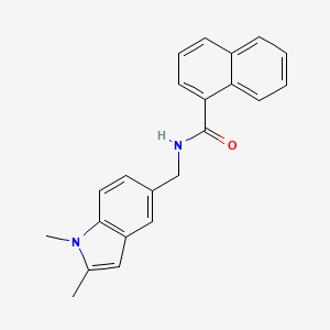 molecular formula C22H20N2O B2496409 N-[(1,2-dimethyl-1H-indol-5-yl)methyl]naphthalene-1-carboxamide CAS No. 852137-53-2