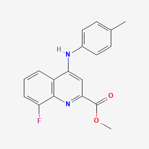 molecular formula C18H15FN2O2 B2496428 Methyl 8-fluoro-4-[(4-methylphenyl)amino]quinoline-2-carboxylate CAS No. 1207031-81-9