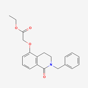 molecular formula C20H21NO4 B2496431 ethyl 2-[(2-benzyl-1-oxo-1,2,3,4-tetrahydroisoquinolin-5-yl)oxy]acetate CAS No. 850905-36-1