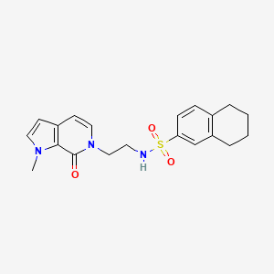 molecular formula C20H23N3O3S B2496432 N-(2-(1-methyl-7-oxo-1H-pyrrolo[2,3-c]pyridin-6(7H)-yl)ethyl)-5,6,7,8-tetrahydronaphthalene-2-sulfonamide CAS No. 2034515-81-4