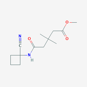 molecular formula C13H20N2O3 B2496438 Methyl 4-[(1-cyanocyclobutyl)carbamoyl]-3,3-dimethylbutanoate CAS No. 1797290-07-3