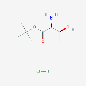 molecular formula C8H18ClNO3 B2496470 tert-butyl (2R,3S)-2-amino-3-hydroxybutanoate hydrochloride CAS No. 2375248-53-4