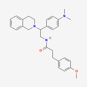 molecular formula C29H35N3O2 B2496476 N-{2-[4-(dimethylamino)phenyl]-2-(1,2,3,4-tetrahydroisoquinolin-2-yl)ethyl}-3-(4-methoxyphenyl)propanamide CAS No. 946365-67-9