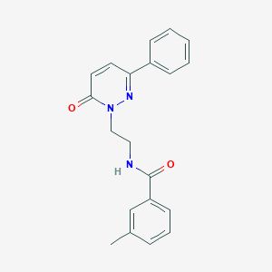 molecular formula C20H19N3O2 B2496505 3-methyl-N-(2-(6-oxo-3-phenylpyridazin-1(6H)-yl)ethyl)benzamide CAS No. 921528-30-5
