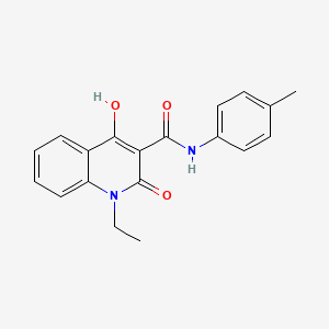 molecular formula C19H18N2O3 B2496541 1-ethyl-4-hydroxy-N-(4-methylphenyl)-2-oxo-1,2-dihydroquinoline-3-carboxamide CAS No. 300716-17-0