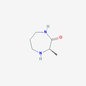 molecular formula C6H12N2O B2496571 (S)-3-Methyl-1,4-diazepan-2-one CAS No. 128427-25-8