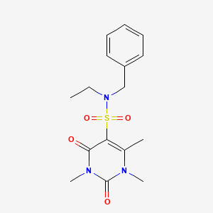 molecular formula C16H21N3O4S B2496578 N-benzyl-N-ethyl-1,3,6-trimethyl-2,4-dioxo-1,2,3,4-tetrahydropyrimidine-5-sulfonamide CAS No. 893339-00-9