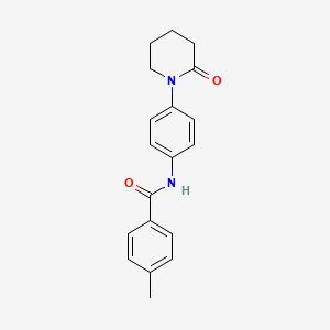 molecular formula C19H20N2O2 B2496601 4-methyl-N-[4-(2-oxopiperidin-1-yl)phenyl]benzamide CAS No. 941978-37-6