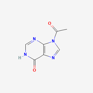 molecular formula C7H6N4O2 B2496621 9-Acetyl-1H-purin-6(9H)-one CAS No. 408531-05-5