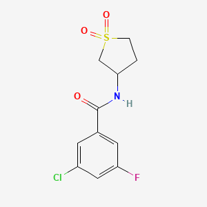 3-Chloro-N-(1,1-dioxothiolan-3-yl)-5-fluorobenzamide