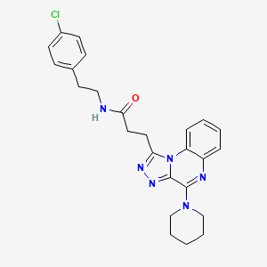 N-(4-chlorophenethyl)-3-(4-(piperidin-1-yl)-[1,2,4]triazolo[4,3-a]quinoxalin-1-yl)propanamide