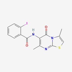 N-(3,7-dimethyl-5-oxo-5H-thiazolo[3,2-a]pyrimidin-6-yl)-2-iodobenzamide