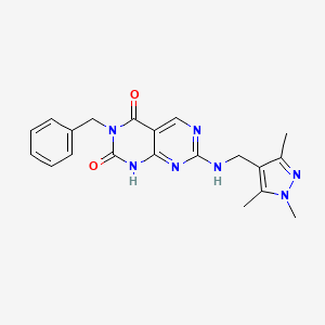 3-benzyl-7-{[(1,3,5-trimethyl-1H-pyrazol-4-yl)methyl]amino}pyrimido[4,5-d]pyrimidine-2,4(1H,3H)-dione