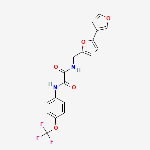 molecular formula C18H13F3N2O5 B2496672 N1-([2,3'-bifuran]-5-ylmethyl)-N2-(4-(trifluoromethoxy)phenyl)oxalamide CAS No. 2034343-23-0