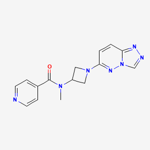 molecular formula C15H15N7O B2496676 N-(1-([1,2,4]triazolo[4,3-b]pyridazin-6-yl)azetidin-3-yl)-N-methylisonicotinamide CAS No. 2310098-20-3