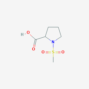 molecular formula C6H11NO4S B2496716 1-Methanesulfonylpyrrolidine-2-carboxylic acid CAS No. 24964-64-5; 360045-22-3; 871583-15-2