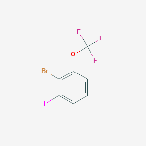 molecular formula C7H3BrF3IO B2496728 2-Bromo-1-iodo-3-(trifluoromethoxy)benzene CAS No. 1261752-43-5