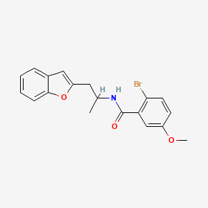 molecular formula C19H18BrNO3 B2496746 N-[1-(1-benzofuran-2-yl)propan-2-yl]-2-bromo-5-methoxybenzamide CAS No. 2034305-05-8