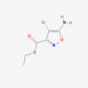 molecular formula C6H7BrN2O3 B2496763 Ethyl 5-amino-4-bromo-1,2-oxazole-3-carboxylate CAS No. 2091711-92-9