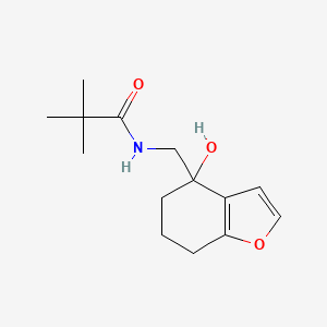 molecular formula C14H21NO3 B2496813 N-((4-hydroxy-4,5,6,7-tetrahydrobenzofuran-4-yl)methyl)pivalamide CAS No. 2309734-30-1