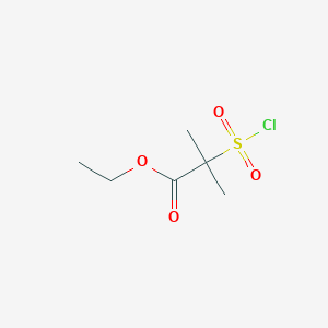 molecular formula C6H11ClO4S B2496818 Ethyl 2-(chlorosulfonyl)-2-methylpropanoate CAS No. 55896-99-6