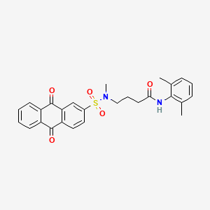 molecular formula C27H26N2O5S B2496868 N-(2,6-dimethylphenyl)-4-(N-methyl9,10-dioxo-9,10-dihydroanthracene-2-sulfonamido)butanamide CAS No. 941936-63-6
