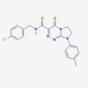 molecular formula C20H18ClN5O2 B2496879 N-(4-chlorobenzyl)-4-oxo-8-(p-tolyl)-4,6,7,8-tetrahydroimidazo[2,1-c][1,2,4]triazine-3-carboxamide CAS No. 946310-99-2