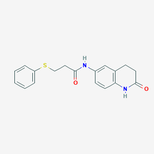 N-(2-oxo-1,2,3,4-tetrahydroquinolin-6-yl)-3-(phenylthio)propanamide