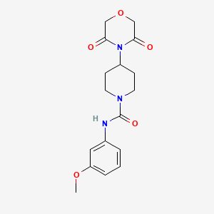 4-(3,5-dioxomorpholino)-N-(3-methoxyphenyl)piperidine-1-carboxamide