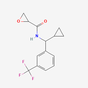 N-[Cyclopropyl-[3-(trifluoromethyl)phenyl]methyl]oxirane-2-carboxamide